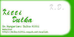 kitti dulka business card